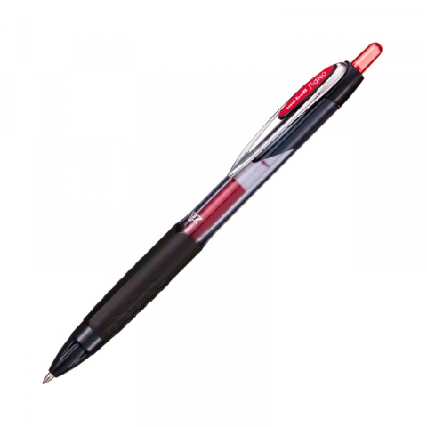 Pix cu gel Uni-ball Signo UMN-207E, 0.7mm, cu mecanism, 72% din materiale reciclate, grip cauciucat,scris rosu [1]
