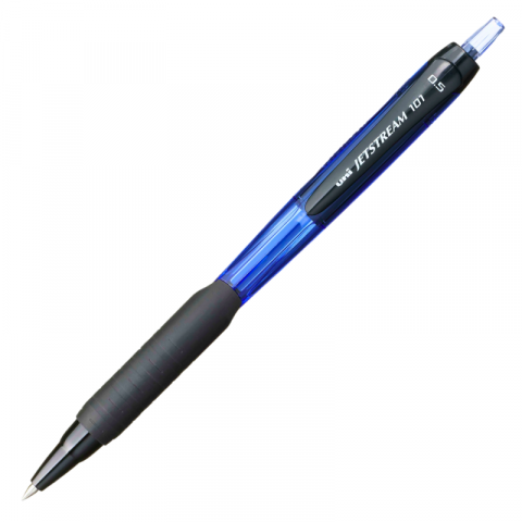 Pixuri - Pix Jetstream Uni-ball SXN-101, 0.5mm, cu mecanism,scris albastru, grip cauciucat