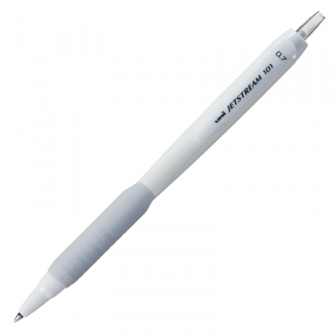 Pixuri - Pix Jetstream Uni-ball SXN-101, 0.7 mm, cu mecanism,scris alb, grip cauciucat