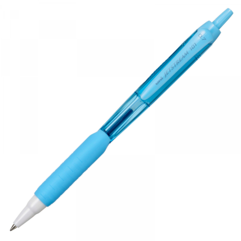 Pixuri - Pix Jetstream Uni-ball SXN-101FL, 0.7mm,cu mecanism, grip cauciucat, aqua,scris albastru