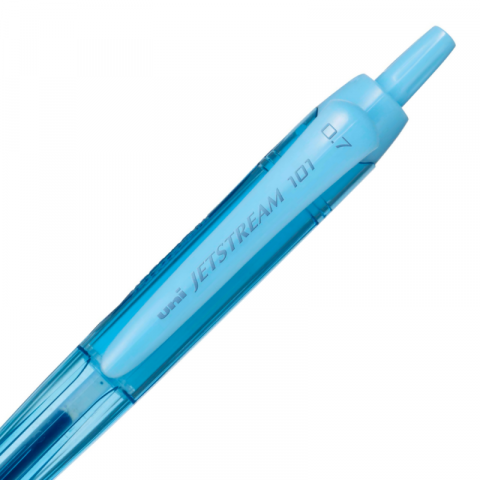Pix Jetstream Uni-ball SXN-101FL, 0.7mm,cu mecanism, grip cauciucat, aqua,scris albastru [1]