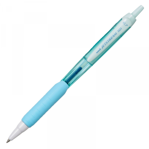 Pixuri - Pix Jetstream Uni-ball SXN-101FL, 0.7mm,cu mecanism, grip cauciucat, sky blue,scris albastru