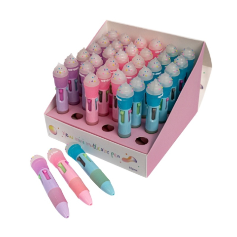 Pixuri - Pix mini 4 culori, cu mecanism retractabil – model inghetata