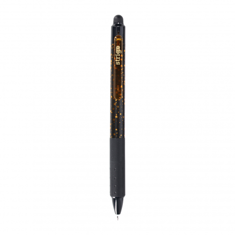 Pixuri cu stergere - Pix Strigo Click, cerneală cu ștergere, model Stars, 0.5 mm