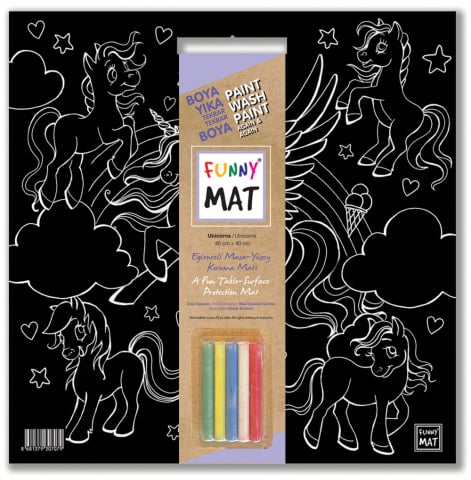Strigo - Planșă Reutilizabilă de Colorat – Unicorni – 40 × 40 cm