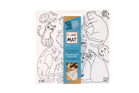 Strigo - Planșă Reutilizabilă de Colorat cu Pisici – 40 x 40 cm – Joacă Creativă și Iubire Felină!