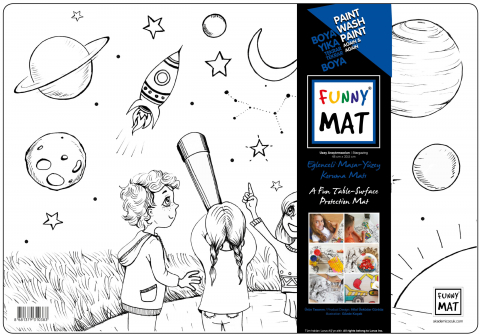 Plansa reutilizabila Funny Mat pentru colorat model Stele, 48x33.5 cm [1]
