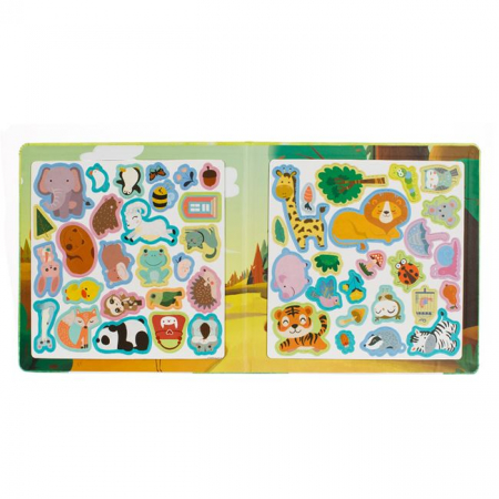 Plansa magnetica cu stickere reutilizabile Lumea animalelor [2]