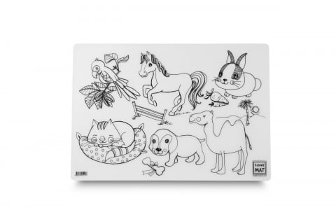 Plansa reutilizabila cu desene de colorat, model Animale Domestice,48x33.5 cm [2]