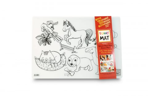 Plansa reutilizabila cu desene de colorat, model Animale Domestice,48x33.5 cm [1]