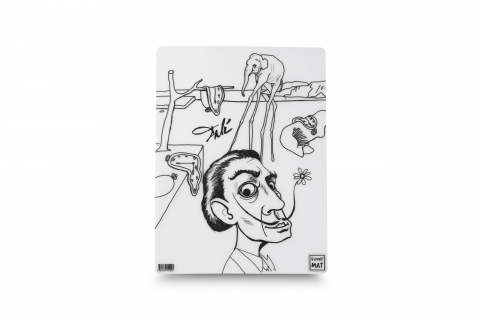 Produse art & craft-Lucru manual - Plansa reutilizabila cu desene de colorat, model Dali,30x40 cm