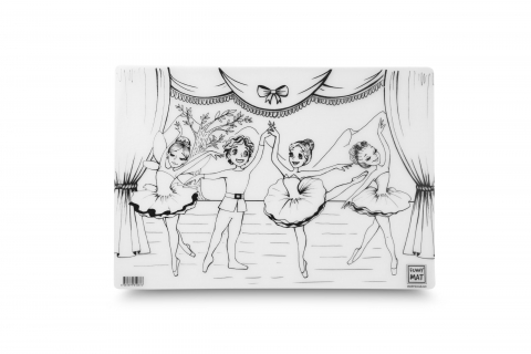 Plansa reutilizabila cu desene de colorat, model Dansatori,30x40 cm [1]