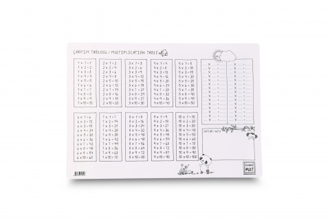 Plansa reutilizabila cu desene de colorat, model Tabla Inmultirii, 48x33.5 cm [1]