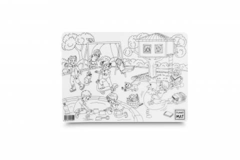 Planșă Reutilizabilă de Colorat cu Prințese și Locul de Joacă – 25 x 35 cm – Visul Oricărei Fetițe! [1]