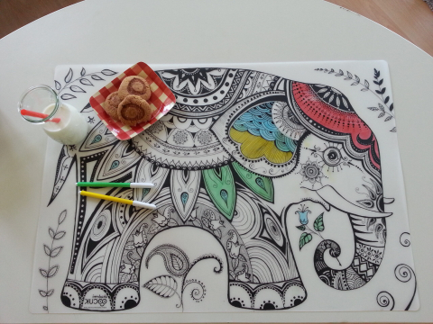 Planșă reutilizabilă de colorat Funny Mat, model Elefant ,68x48 cm [2]