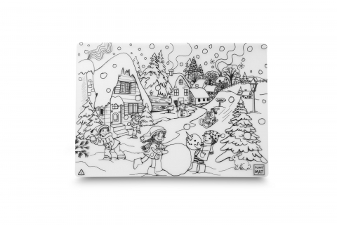 Planșă Reutilizabilă de Colorat – Iarna – 48 × 33,5 cm – Bucuria Zăpezii în Culori! [1]