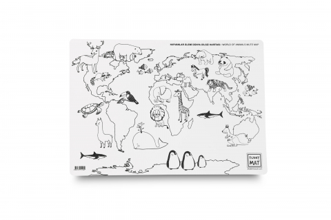 Planșă Reutilizabilă de Colorat – Lumea Animalelor – 48 × 33,5 cm – Descoperă Natura Prin Culoare [1]