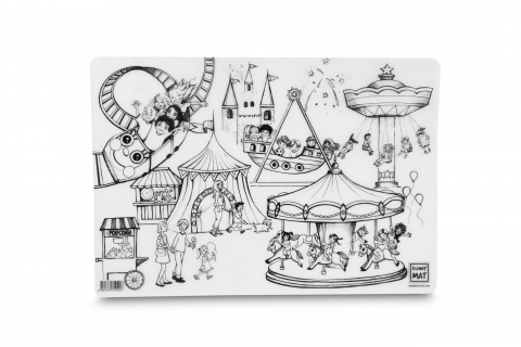 Plansa reutilizabila Funny Mat de colorat model Parc de distractii, 48x33.5 cm [1]