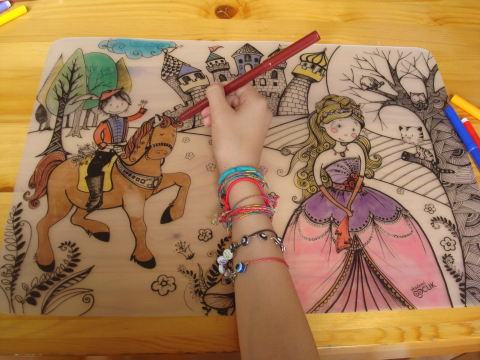 Plansa reutilizabila Funny Mat model Print si Printesa, 48x33.5 cm [3]