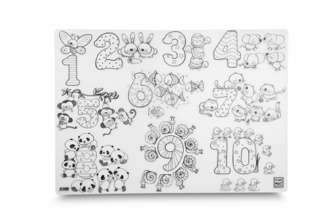 Planse Reutilizabile - Plansa reutilizabila Funny Mat pentru colorat model Numere,68x48 cm