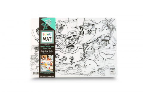 Plansa reutilizabila Funny Mat pentru colorat model Pirati, 48x33.5 cm [2]