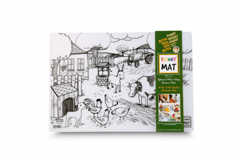 Plansa reutilizabila Funny Mat pentru colorat model Viata la ferma, 48x33.5 cm [2]