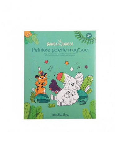 Jocuri si Jucarii Educative - Planse preilustrate pentru pictura In jungla, Moulin Roty