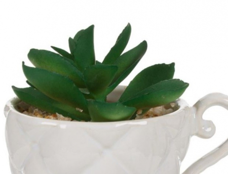 Planta decorativa artificiala in ghiveci ceramic tip cana [4]