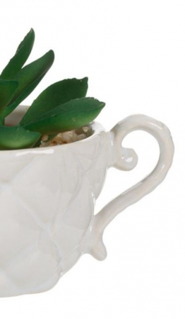 Planta decorativa artificiala in ghiveci ceramic tip cana [3]