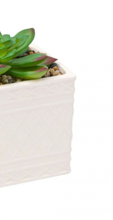 Planta decorativa artificiala in ghiveci decorat cu pietricele [2]