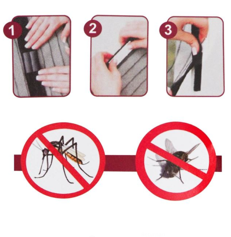 Plasa anti insecte magnetica pentru fereastra, neagra, 1.2x1.2 m [1]