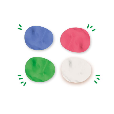 Plastilina colorata vegana pentru copii, fara gluten,set 4 recipiente x 90 gr, +1 an [2]