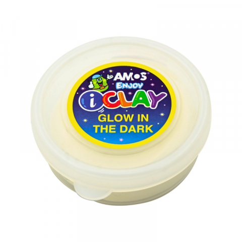 Plastilina - Plastilina iClay Enjoy fosforescenta -alb,18 grame