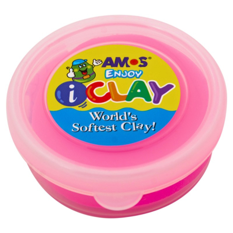 Plastilina - Plastilina iClay Enjoy fosforescenta roz,18 grame