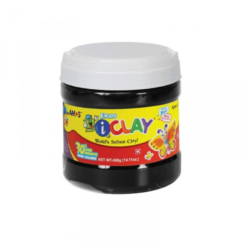 Produse art & craft-Lucru manual - Plastilina iClay Enjoy-negru,400 grame