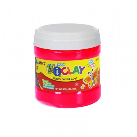 Produse art & craft-Lucru manual - Plastilina iClay Enjoy-rosu,400 grame