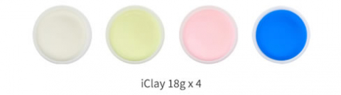Plastilina iClay-set 4 culori cu instructiuni,pastel, 2 neon si fosforescent,4 ani [2]