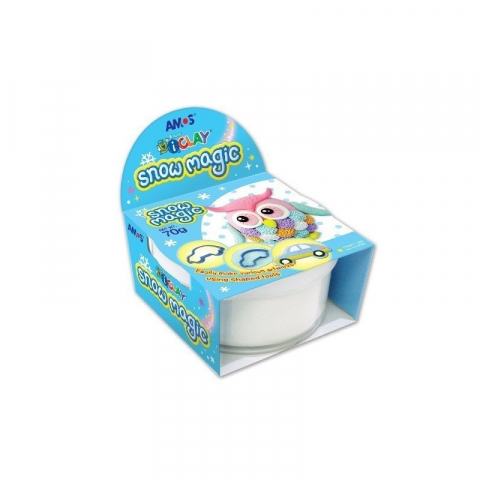 Produse art & craft-Lucru manual - Plastilina iclay Snow Magic,alba,70 grame