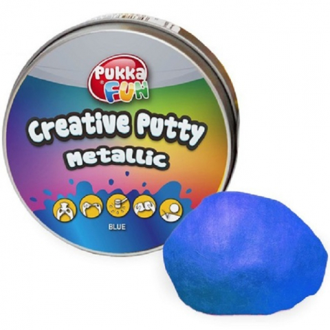 Produse art & craft-Lucru manual - Plastilină Pukka metalică 60g – albastru