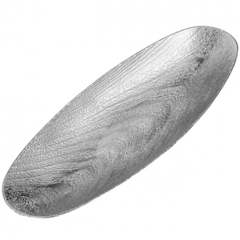 Articole pentru Craciun - Platou decorativ forma de gondola,argintiu,plastic,40x15x5 cm
