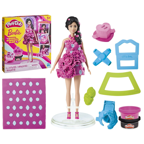 PLAY DOH BARBIE SET CREATII VESTIMENTARE PIETRE PRETIOASE SI PANGLICI [2]