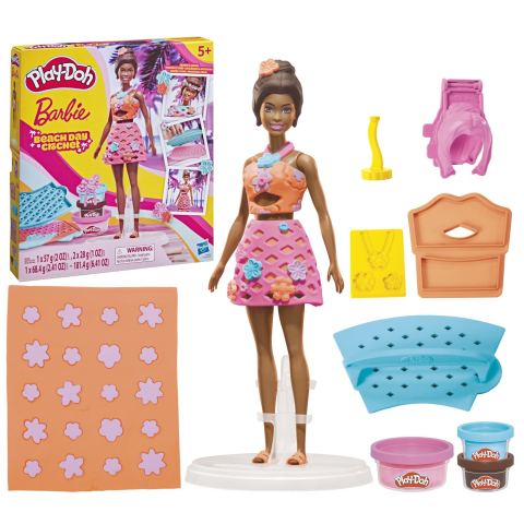 PLAY DOH BARBIE SET CREATII VESTIMENTARE ZI DE PLAJA COCHETA [1]