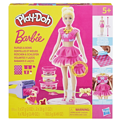 Jocuri si jucarii de rol - PLAY DOH BARBIE SET PLASTELINA VOLANASE SI FUNDITE CU PAPUSA INCLUSA