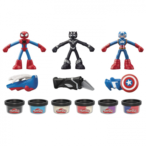 PLAY DOH MARVEL SET 3 EROI IN ACTIUNE SI ACCESORII [1]