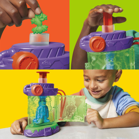 PLAY DOH POVESTIRI CU TESTOASE NINJA ADOLESCENTE MUTANTE SET PLASTELINA STATIE DE MUTATII [2]