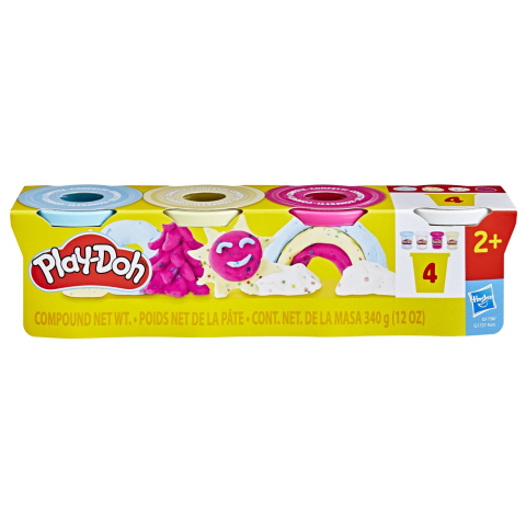 Jocuri de Rol - PLAY DOH SET 4 CUTII PLASTILINA CONFETI