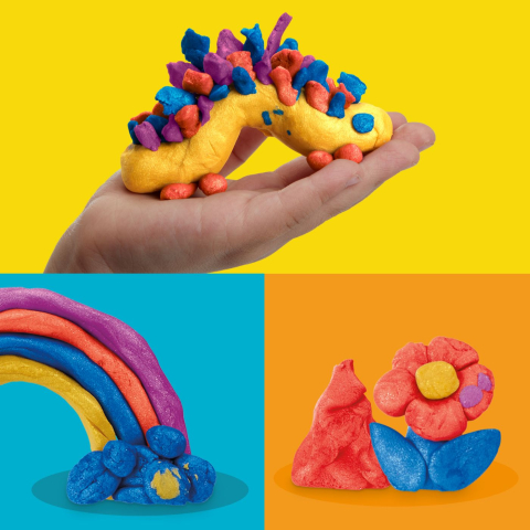 PLAY DOH SET 4 CUTII PLASTILINA CULORI METALICE STRALUCITOARE [3]