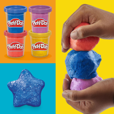 PLAY DOH SET 4 CUTII PLASTILINA CULORI METALICE STRALUCITOARE [2]