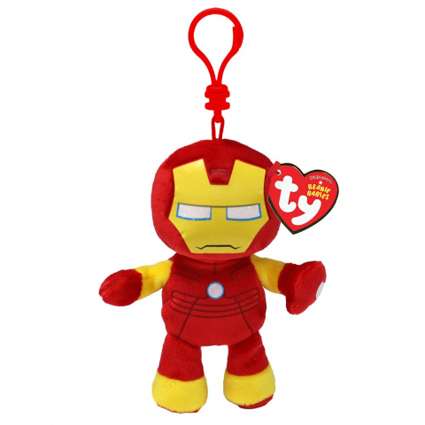 Jocuri si articole copii - PLUS BRELOC TY 8.5CM BEANIE BABIES MARVEL IRON MAN