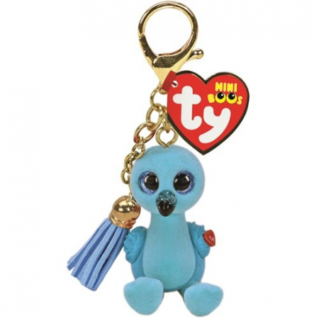 Brelocuri si accesorii - Plus Breloc Ty 8.5cm Mini Boos William Flamingo Albastru